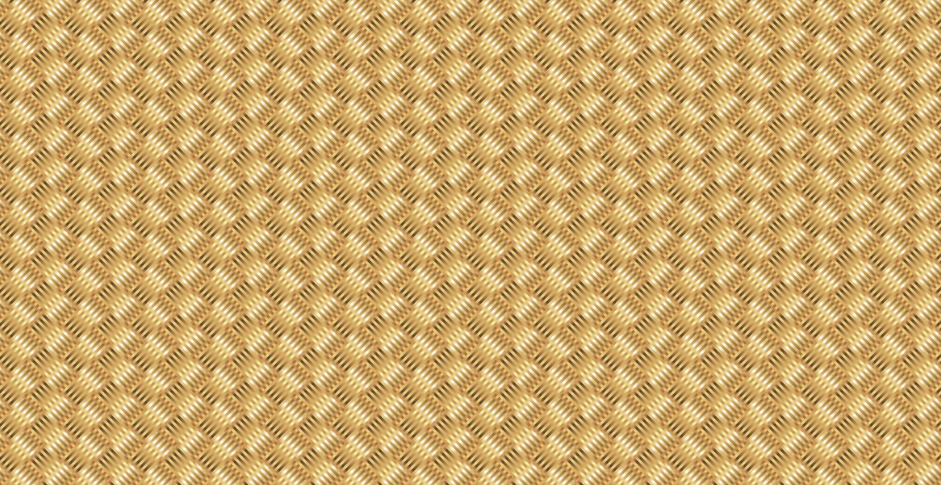 Panoramic golden wicker background, repeating elements - Vector