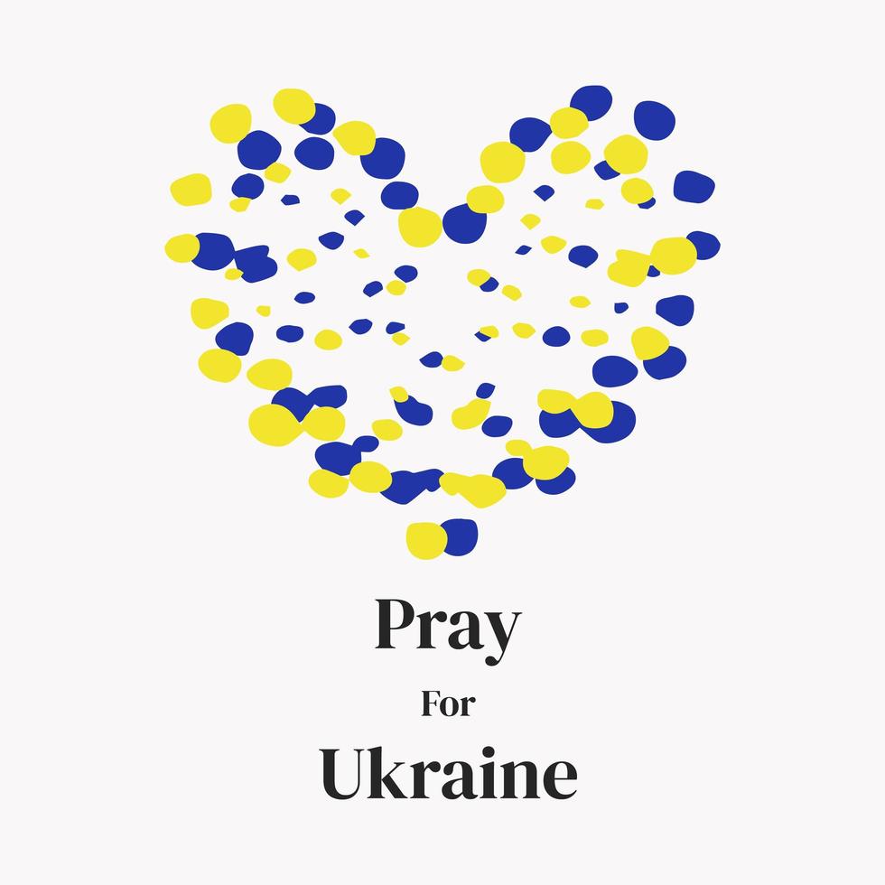 Donation concept. Heart and Ukrainian National colors with text
