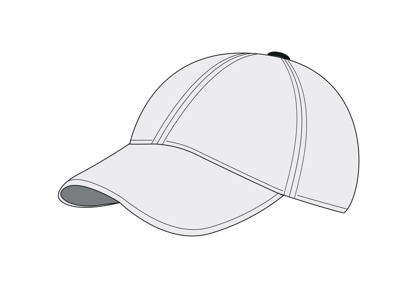 gorra blanca de imágenes prediseñadas. ilustración vectorial de gorra blanca aislada sobre fondo blanco vector