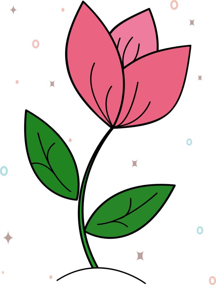 ilustración de flores vectoriales utilizada para revistas y libros de jardinería. elemento decorativo para el día de san valentín y celebración de bodas. para sitios web e interfaces, aplicaciones móviles, iconos, postales. vector