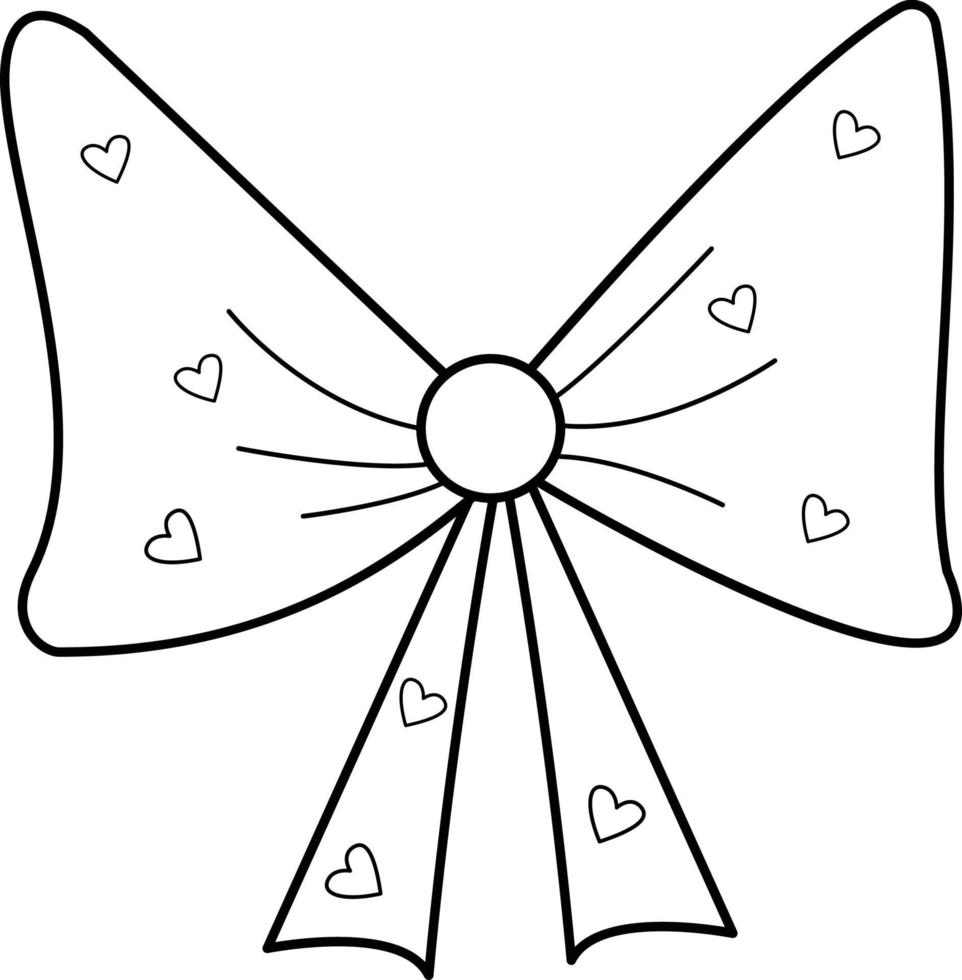 imagen vectorial de un arco con corazones. un mensaje de amor romántico. un elemento de la decoración de una celebración de bodas. un simple vector de contorno, sitio web o aplicación móvil.