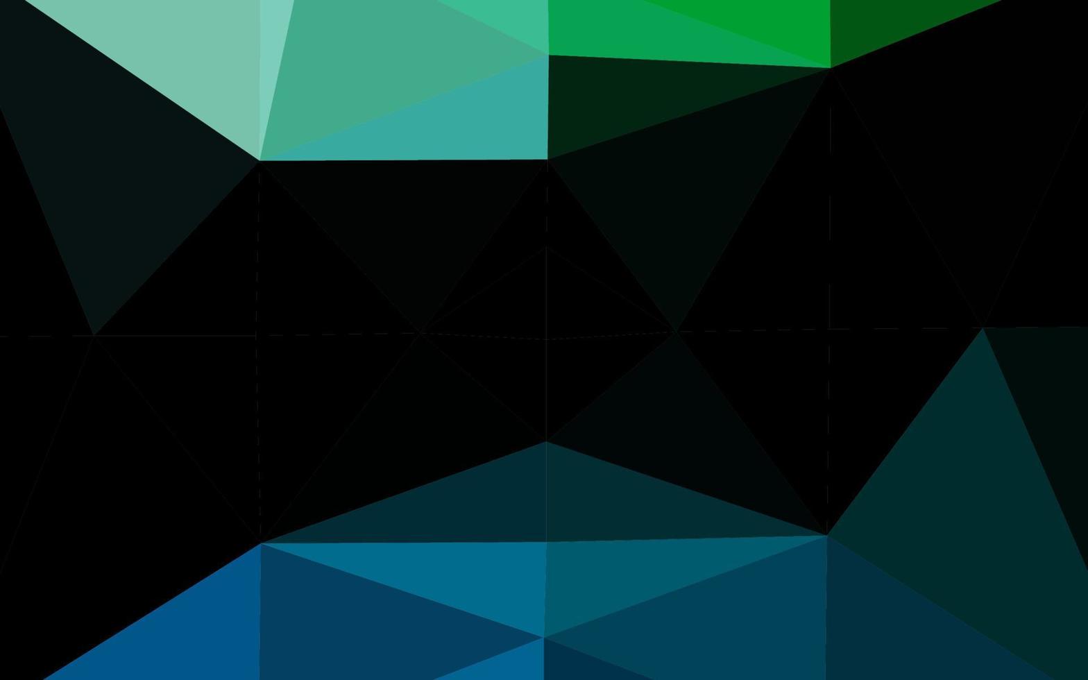 textura poligonal abstracta de vector azul oscuro, verde.