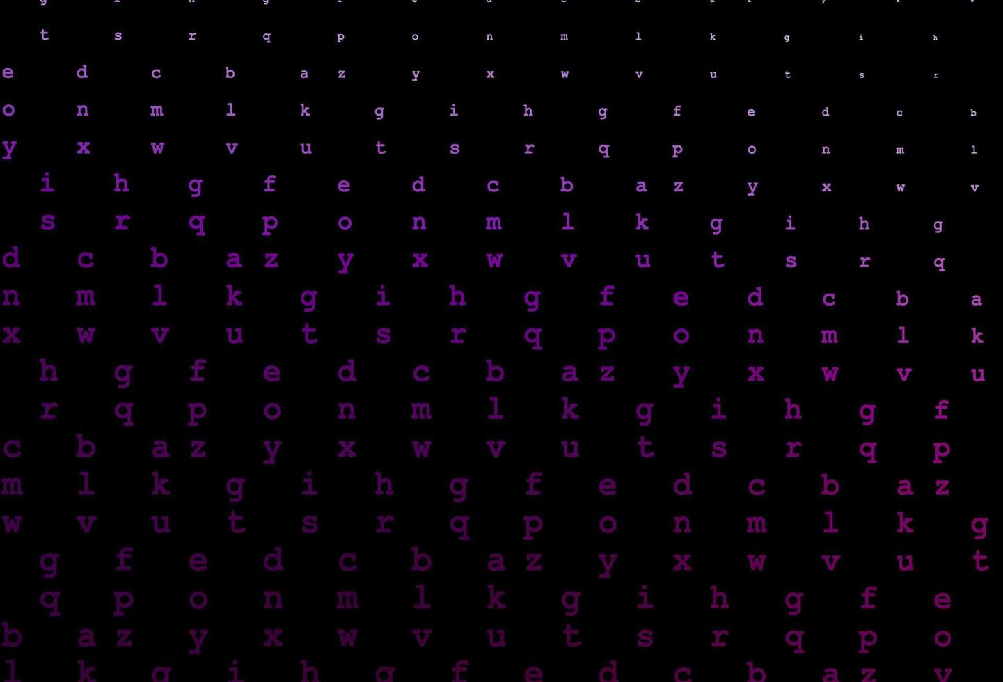 Dark purple vector template with isolated letters.