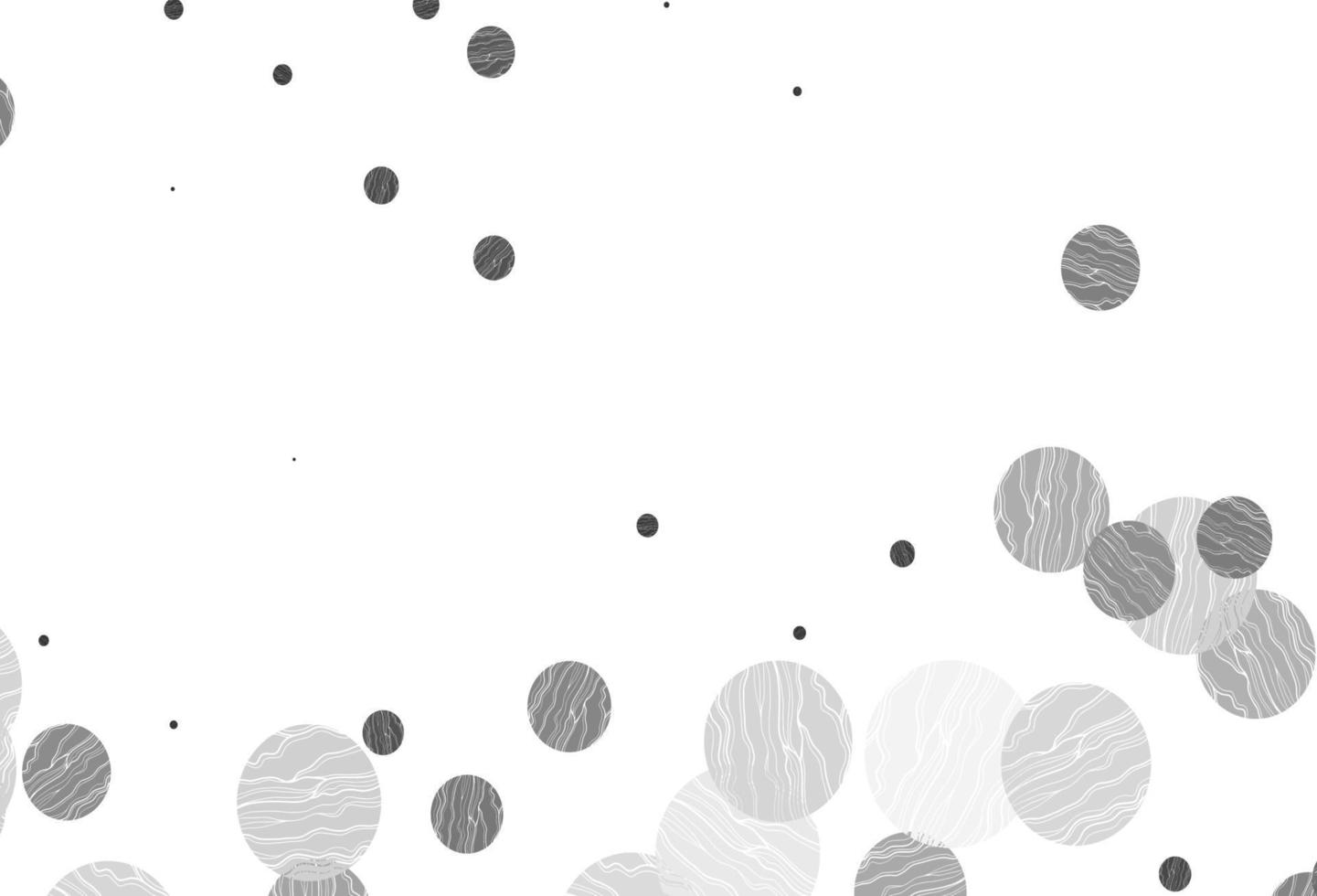 Light silver, gray vector background with bubbles.