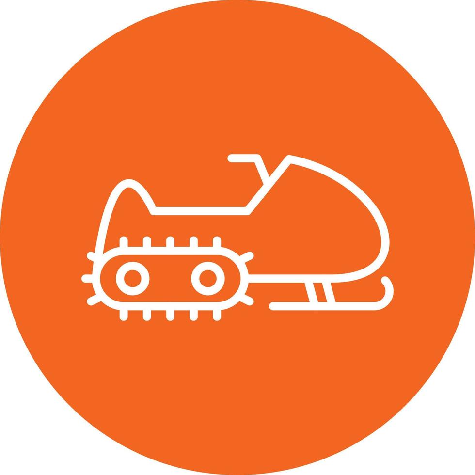 Snowmobile Icon Style vector