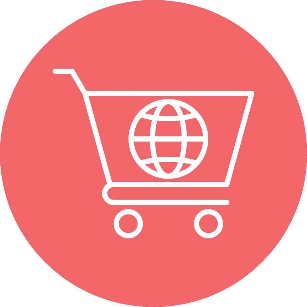 Worldwide Shopping Icon Style vector