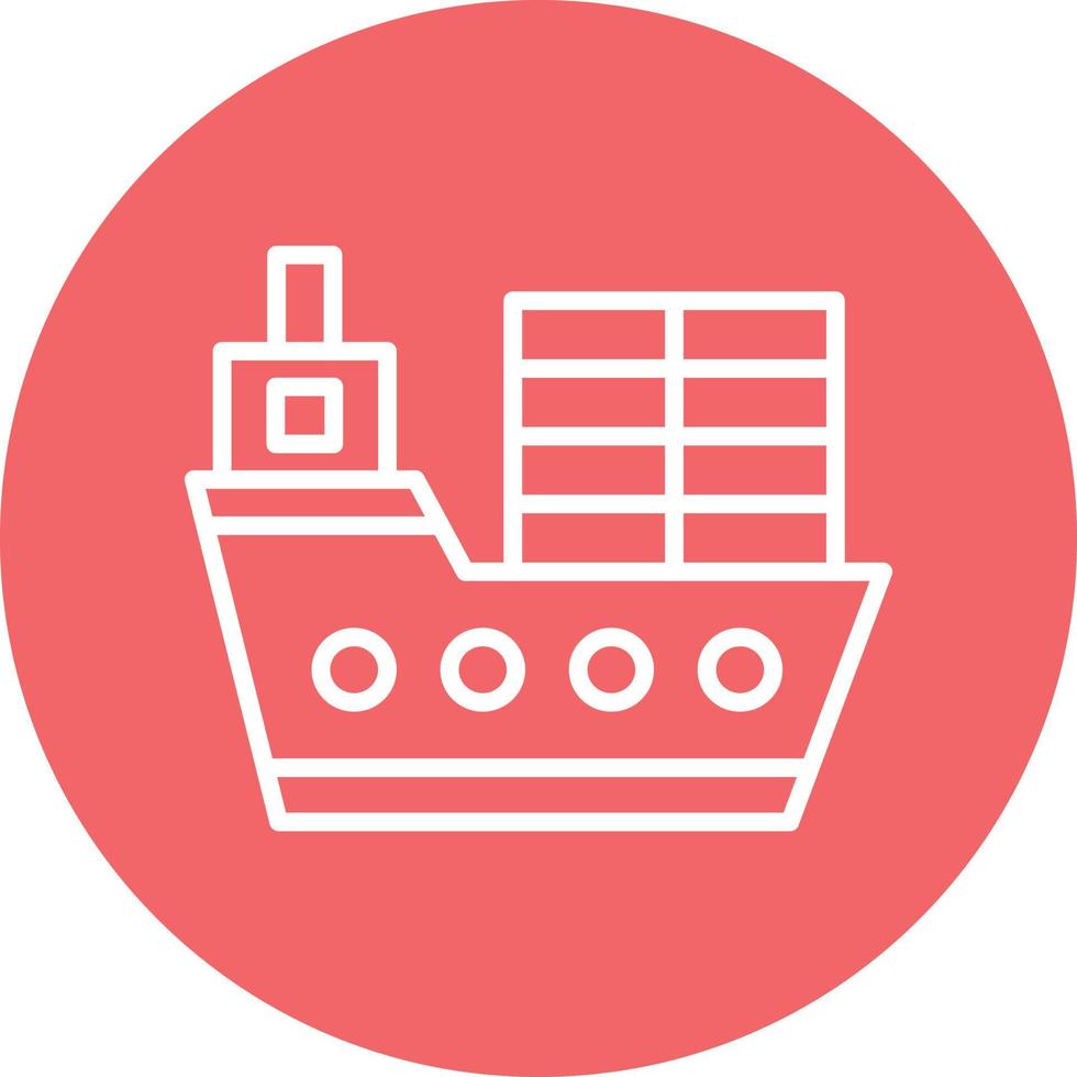 Cargo Ship Icon Style vector