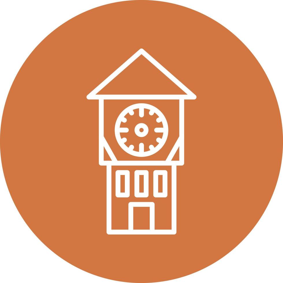 Clock Tower Icon Style vector