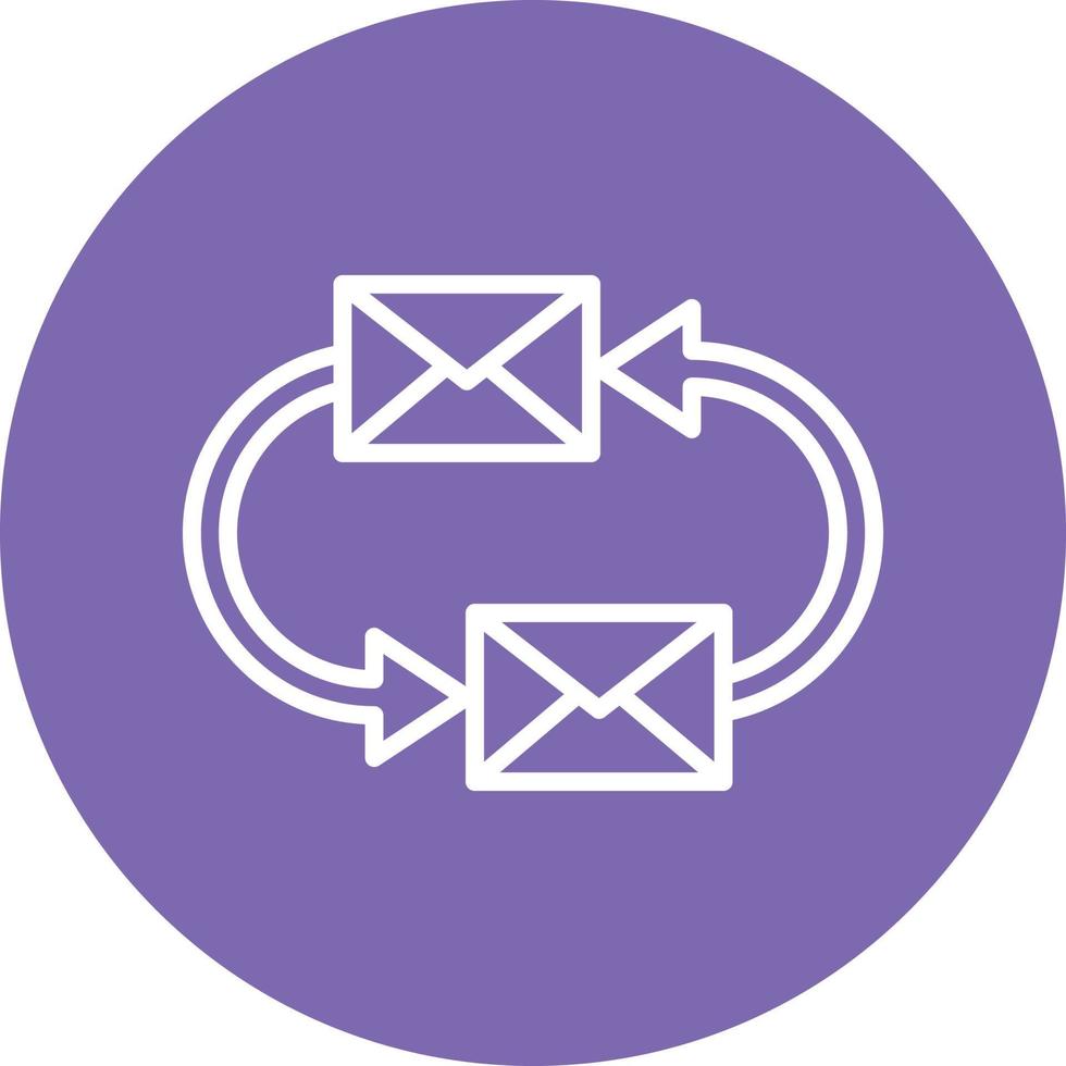 Exchange Mails Icon Style vector
