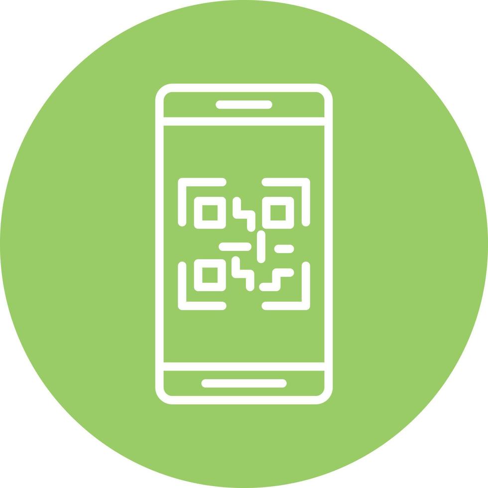 estilo de icono de código qr vector