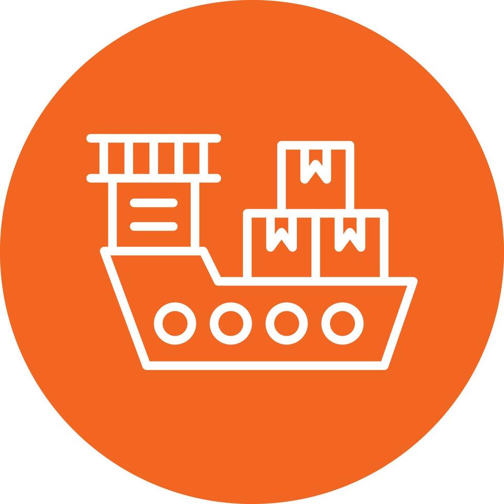 Shipping Boat Icon Style vector