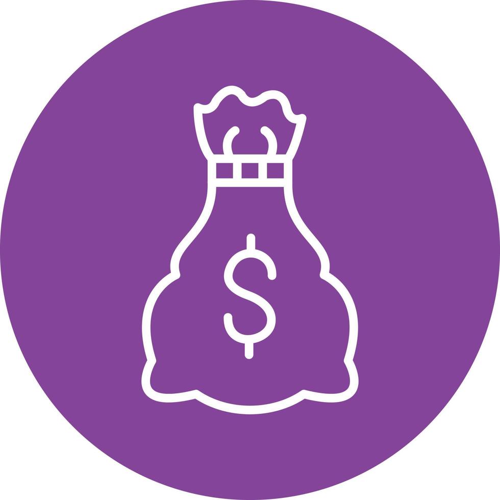 Money Bag Icon Style vector