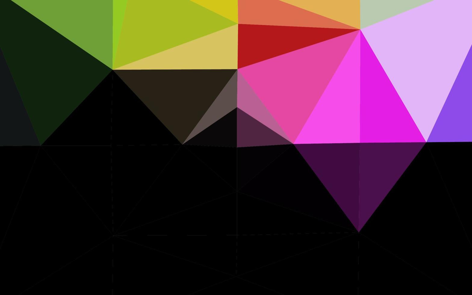 cubierta de mosaico de triángulo de vector de arco iris multicolor claro.