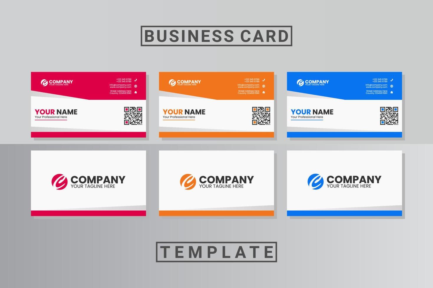 modern professional business card template vector