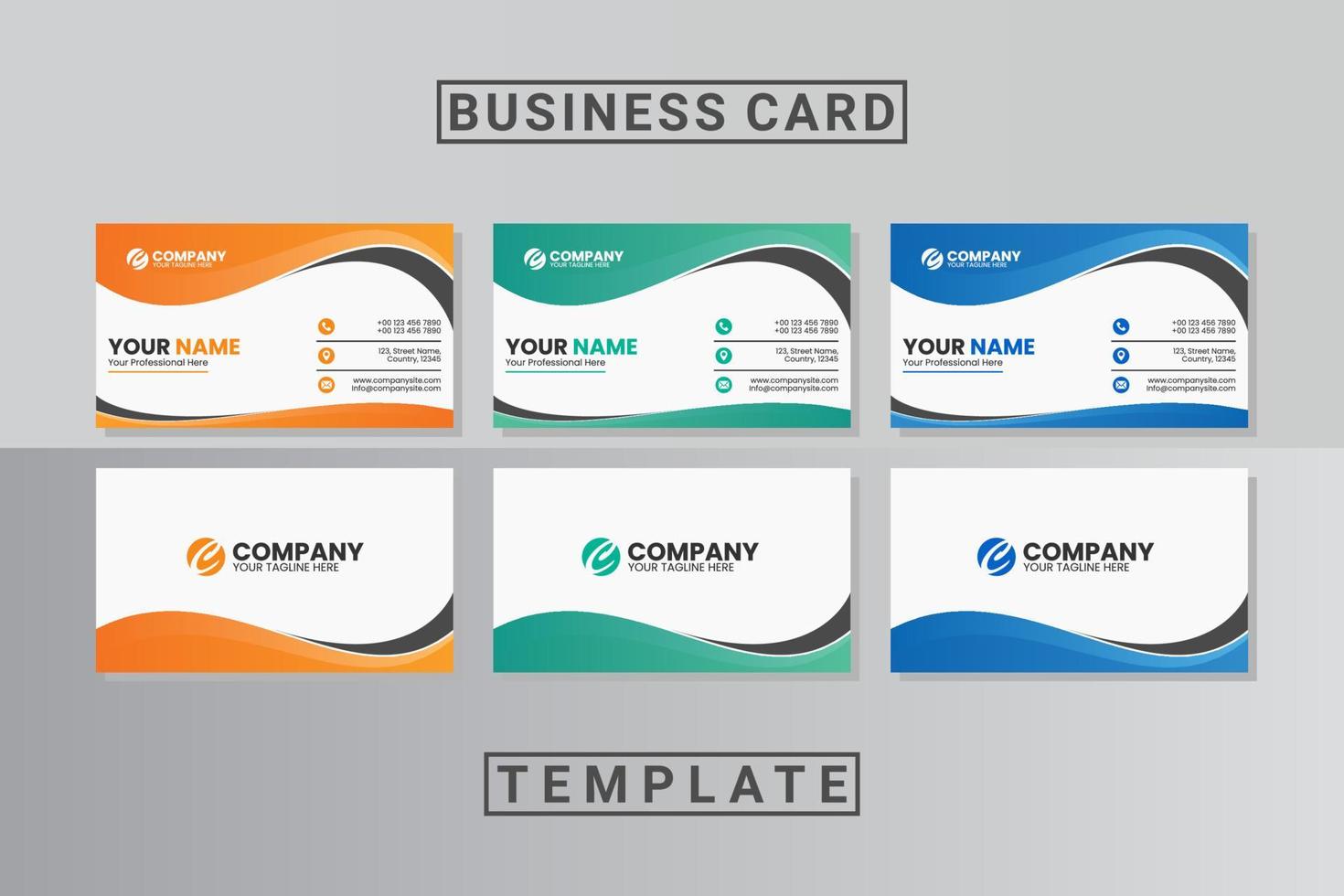 modern professional business card template vector