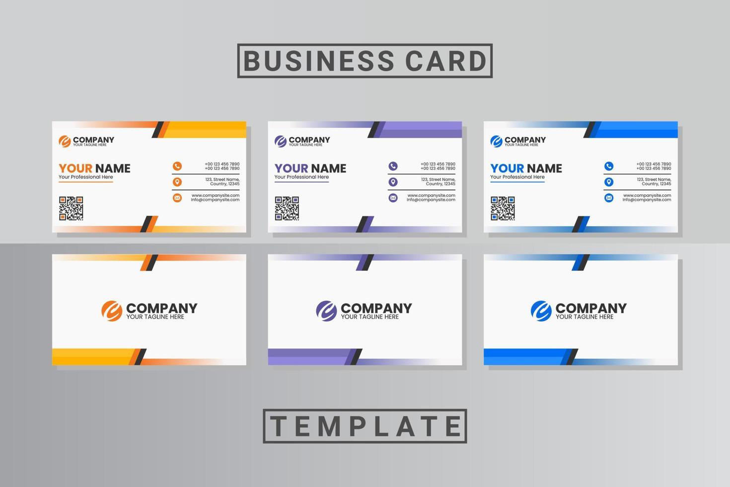 modern professional business card template vector