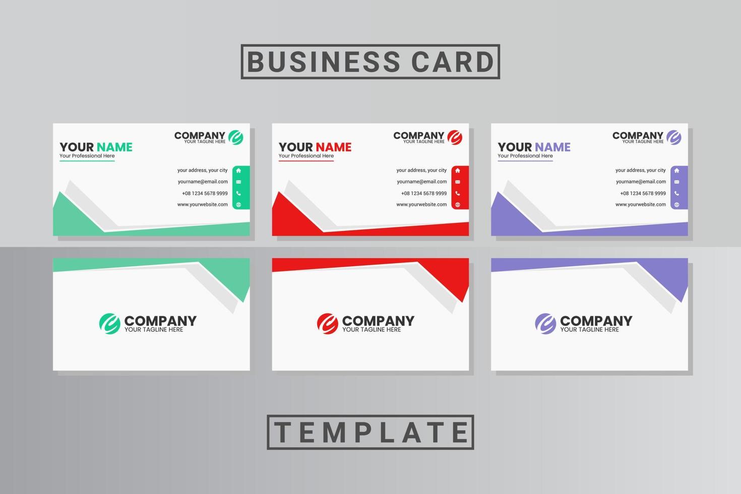 modern professional business card template vector