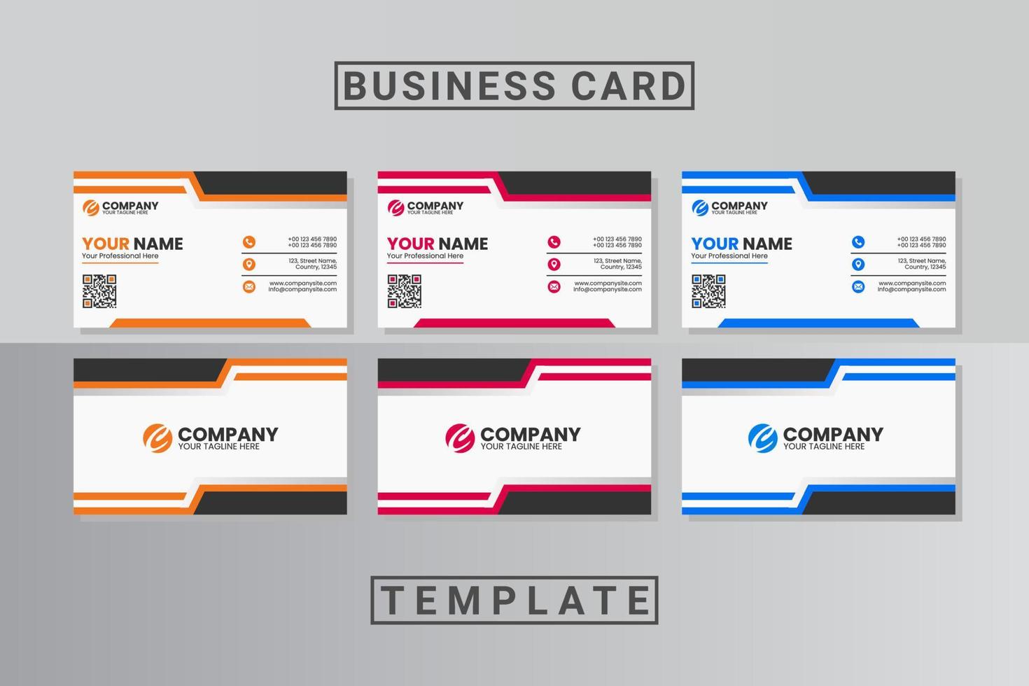 modern professional business card template vector