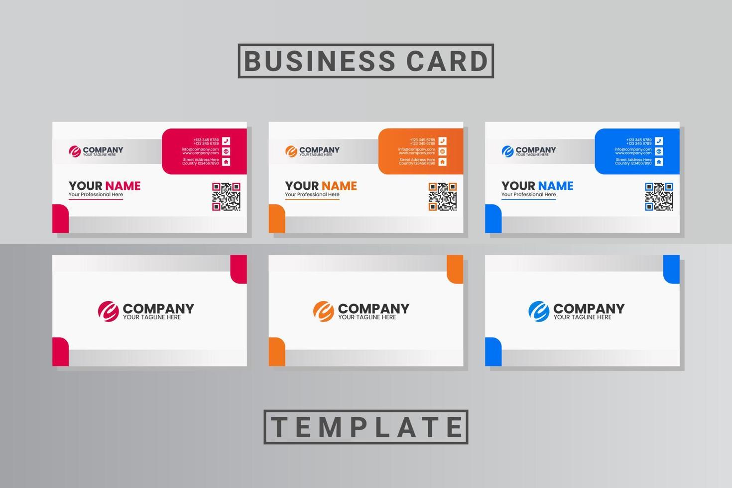 modern professional business card template vector