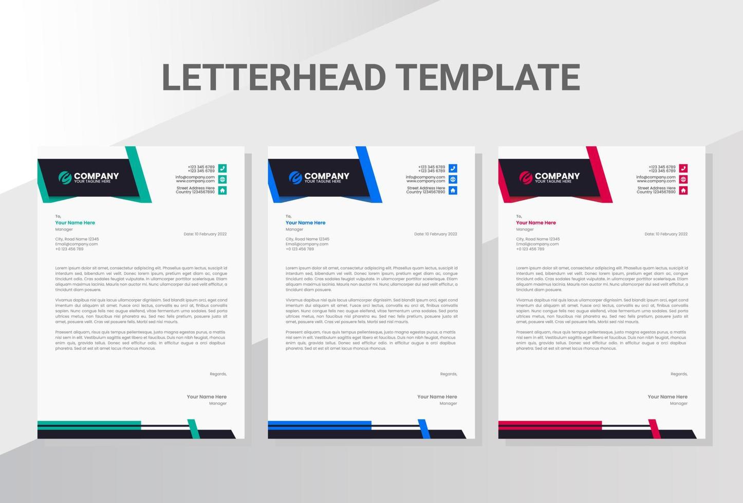 Business company letterhead template vector