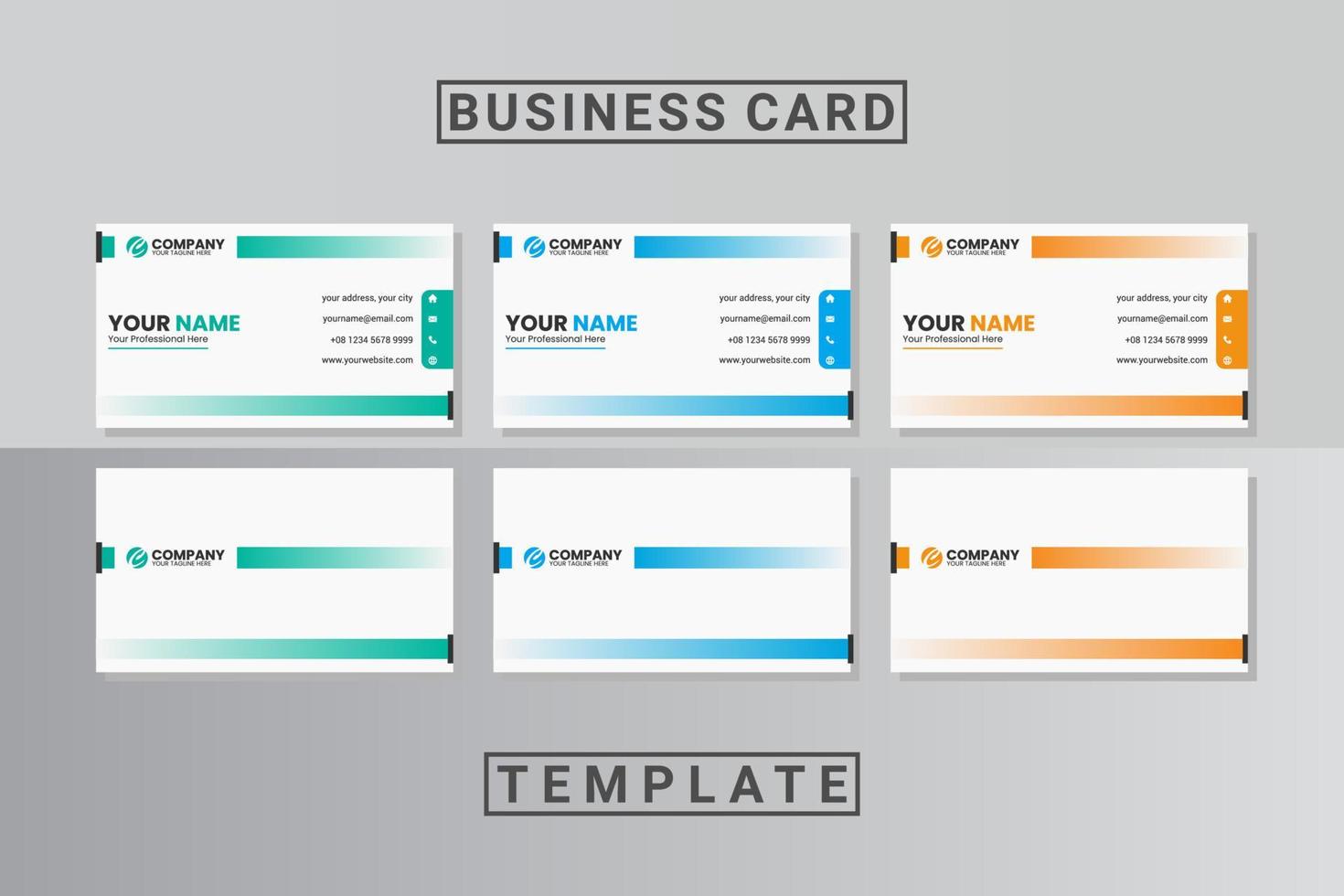 plantilla de tarjeta de visita profesional moderna vector