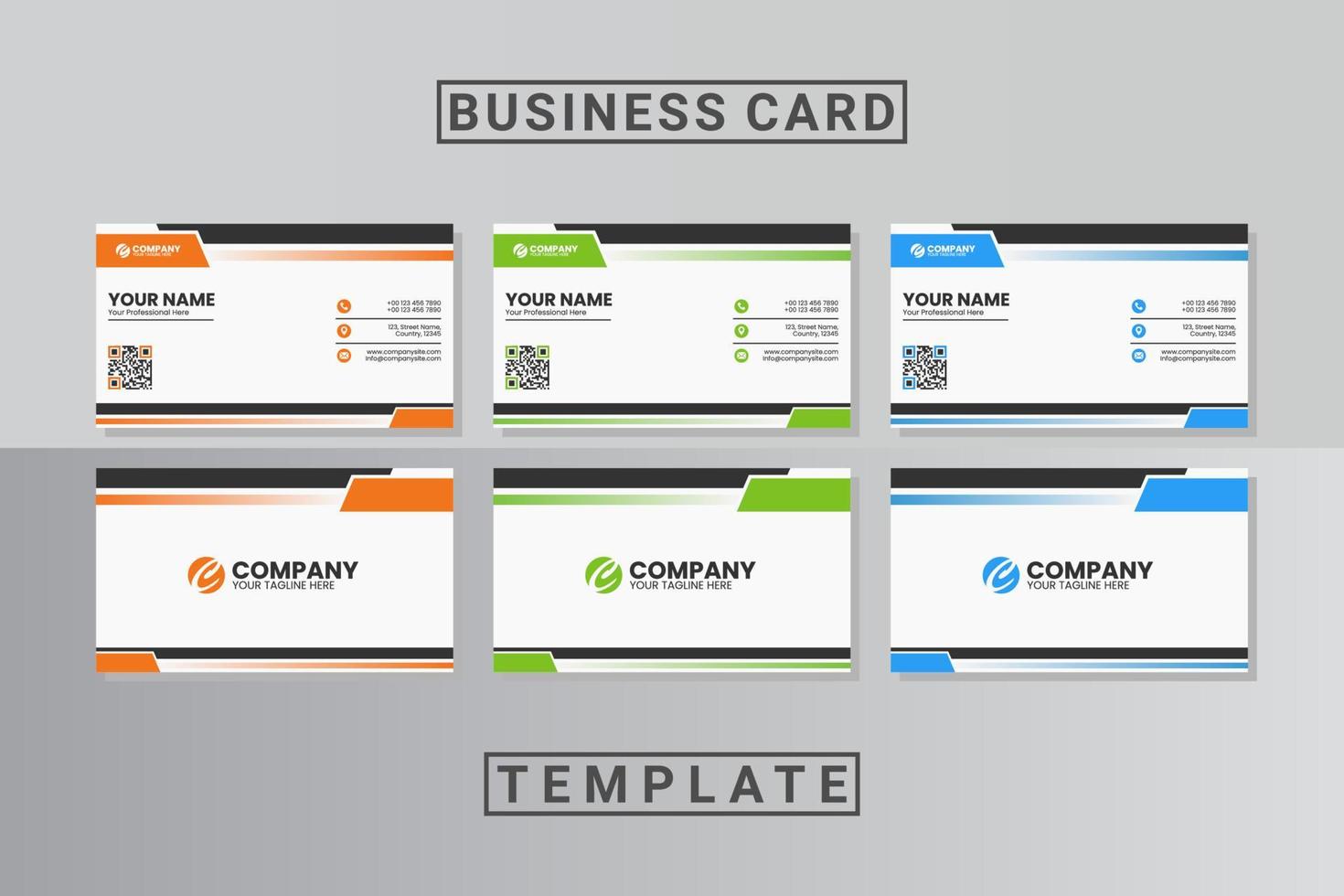 modern professional business card template vector