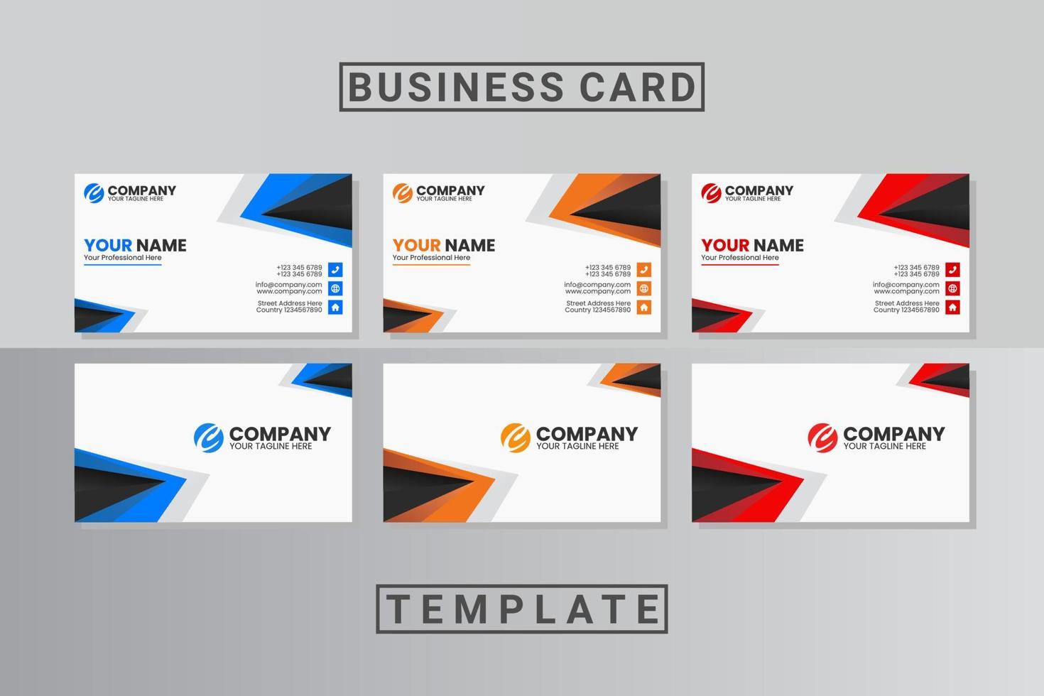 modern professional business card template vector