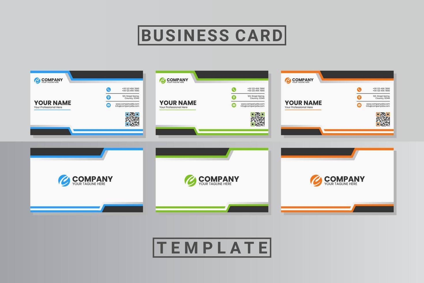 modern professional business card template vector