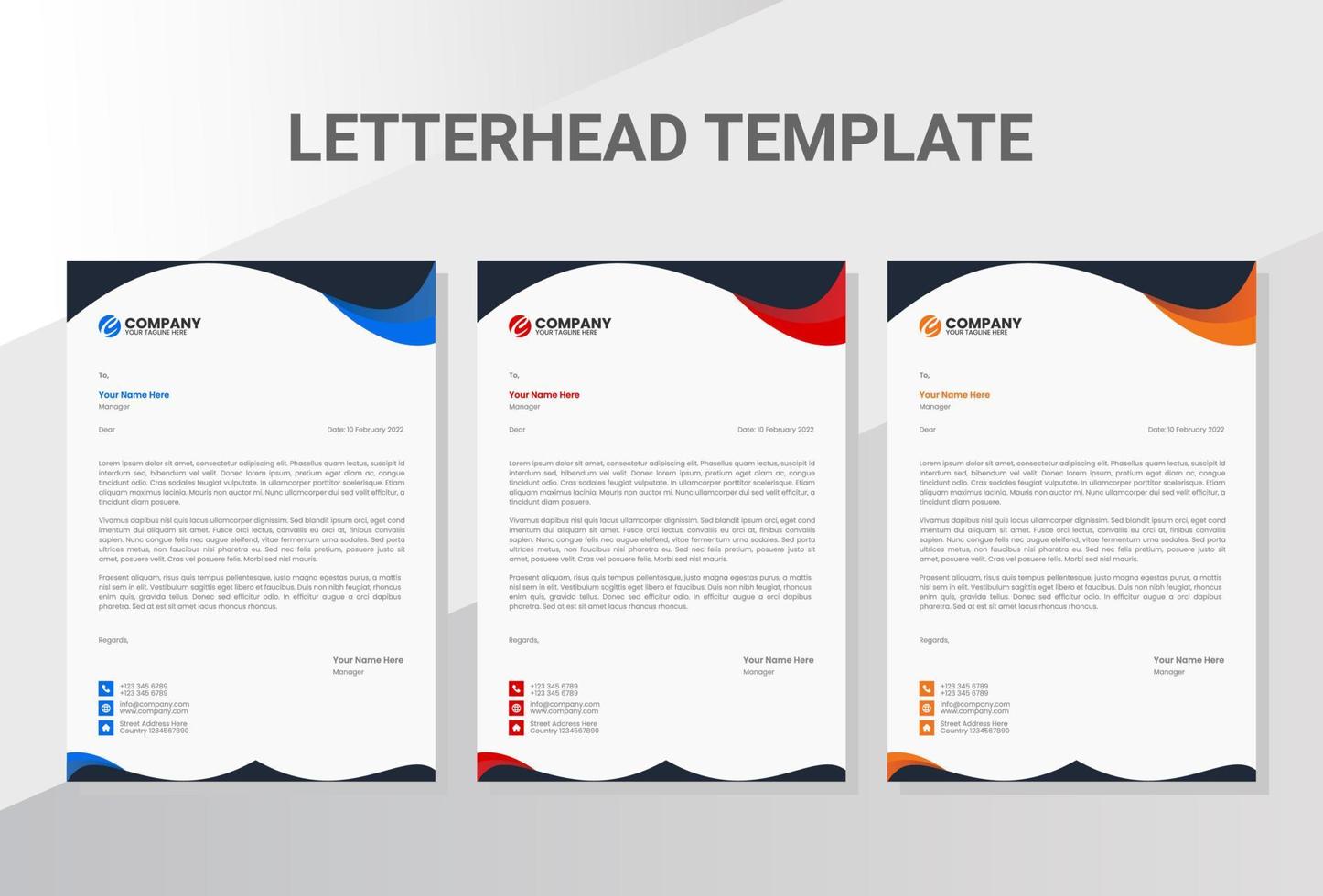 Business company letterhead template vector