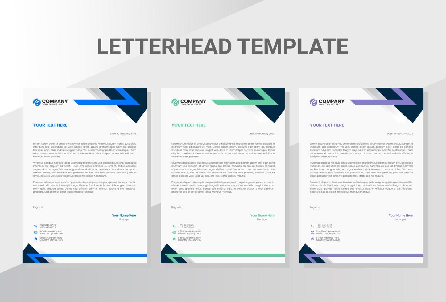 Business company letterhead template vector