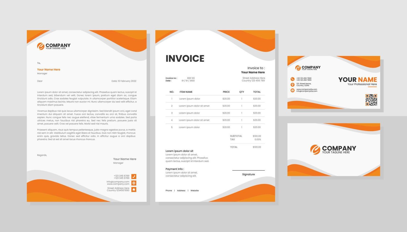 Professional business stationery template 6314585 Vector Art at Vecteezy