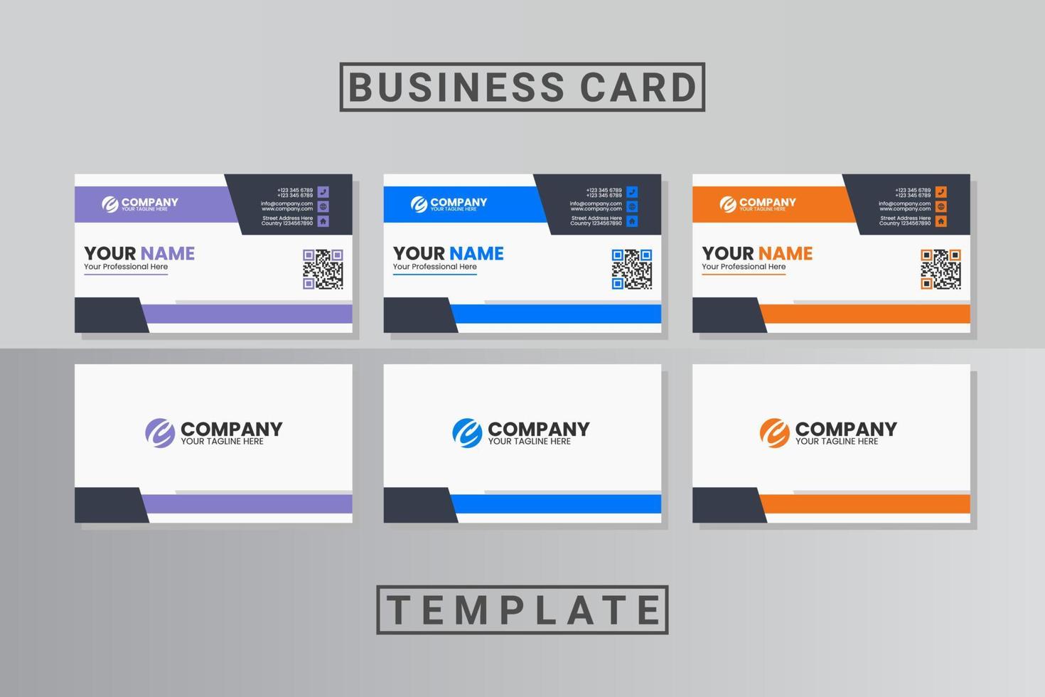 modern professional business card template vector