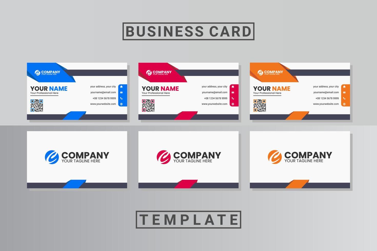 modern professional business card template vector