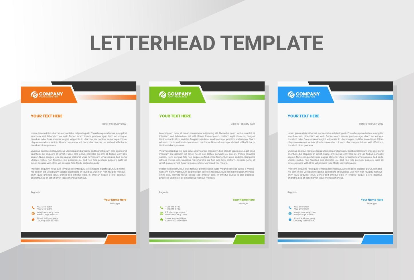 Professional Business company letterhead vector