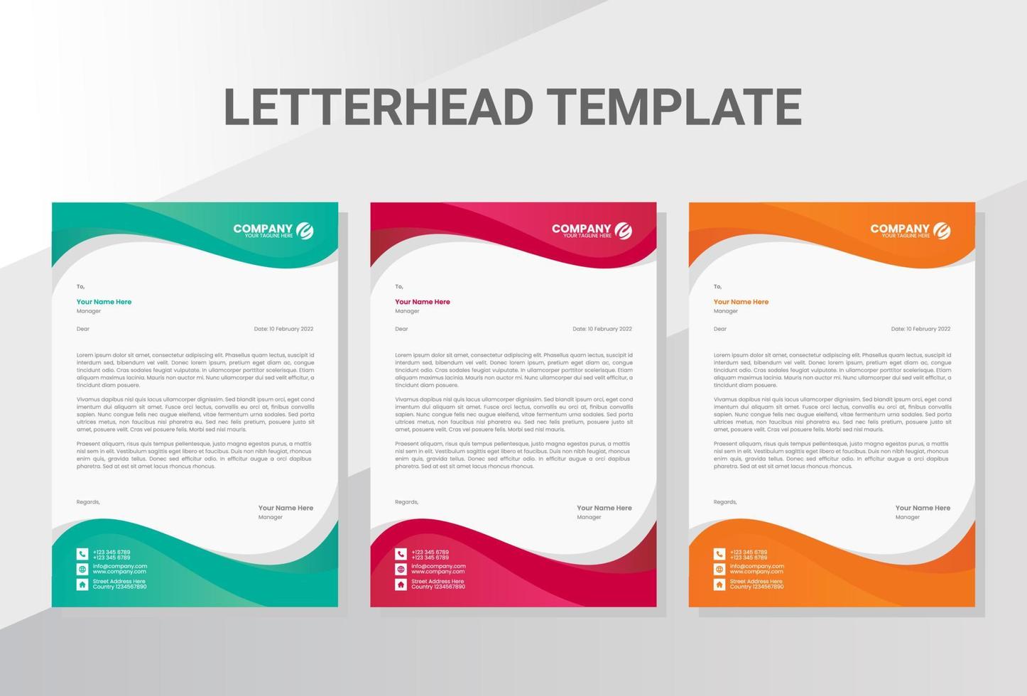 Professional Business company letterhead vector