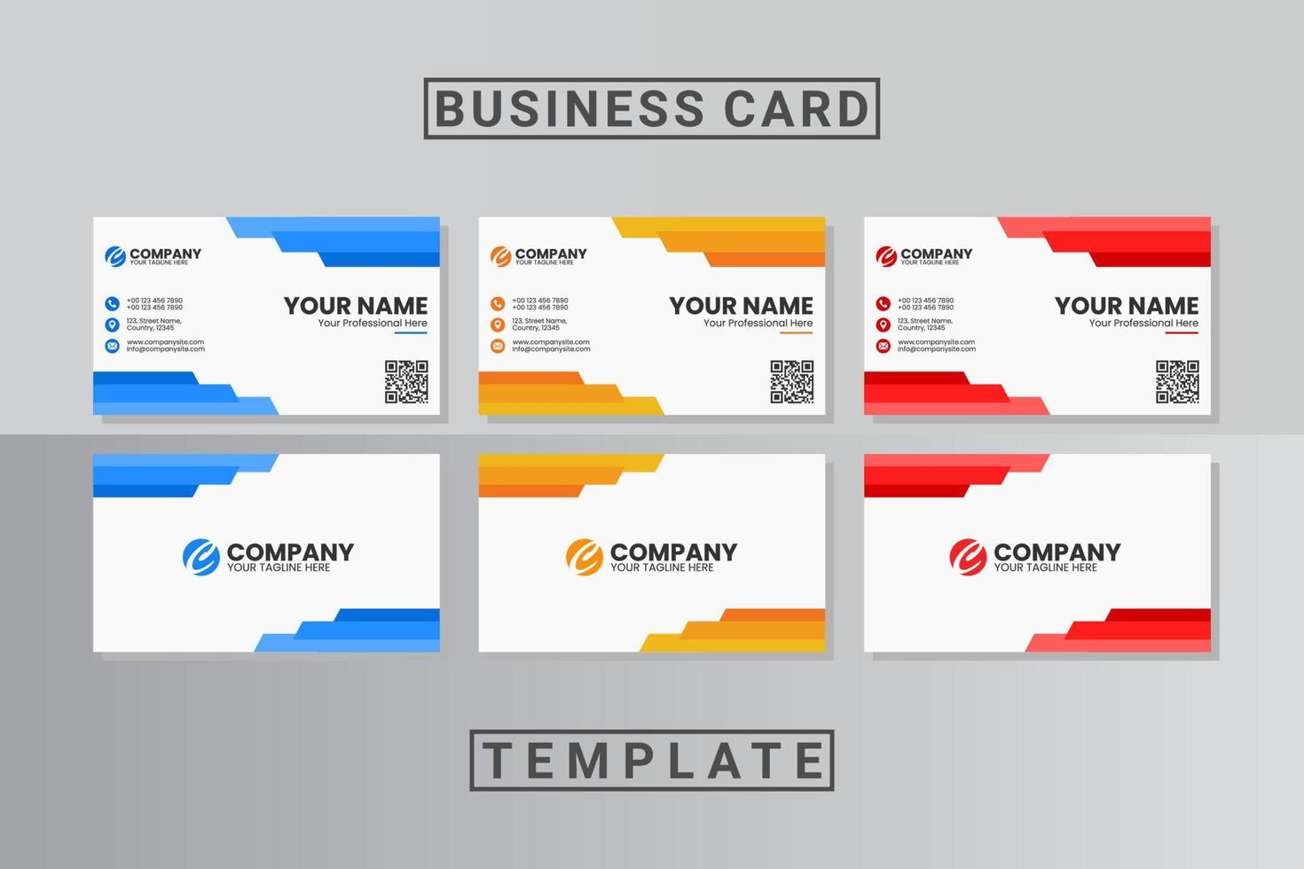 modern professional business card template vector