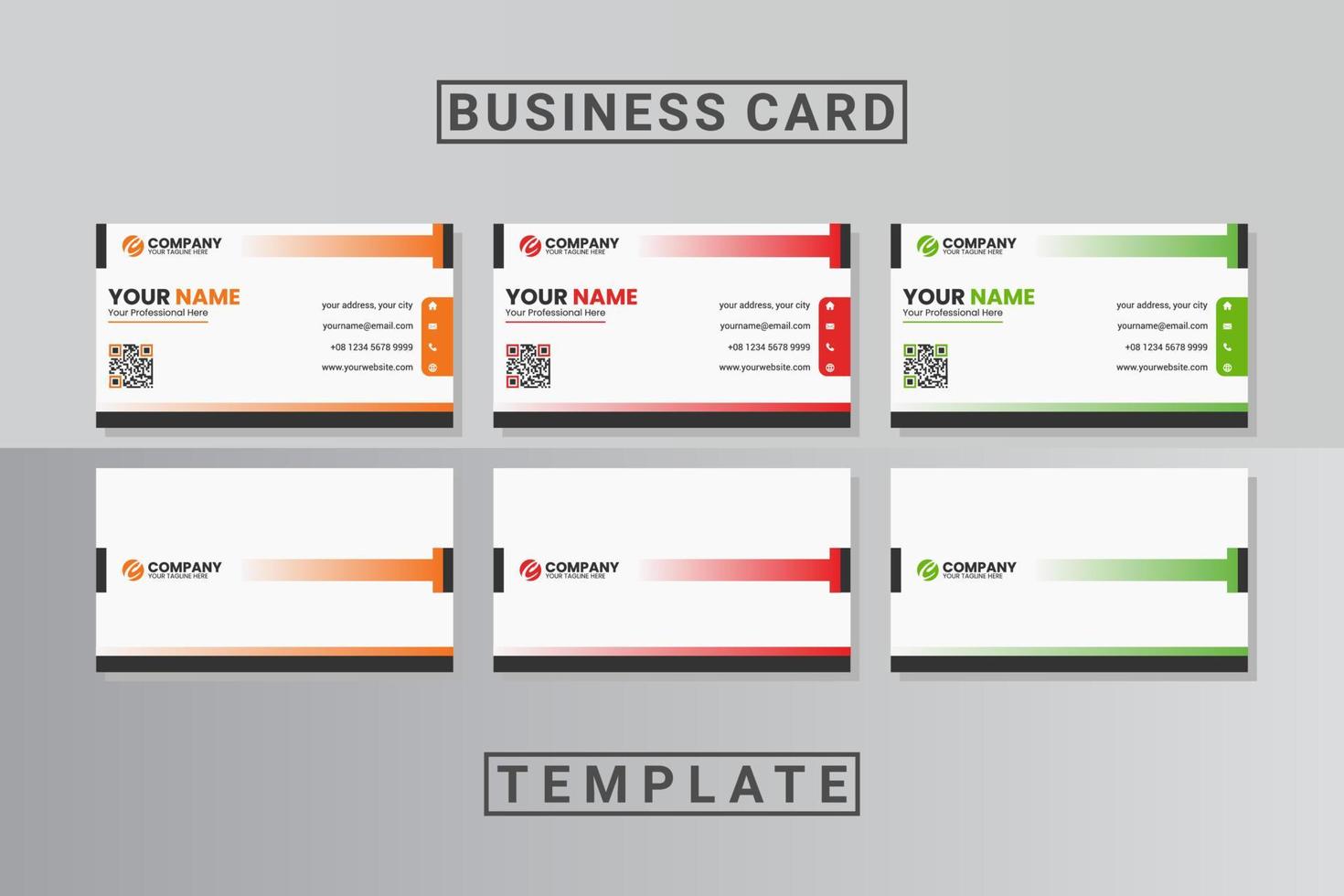 modern professional business card template vector