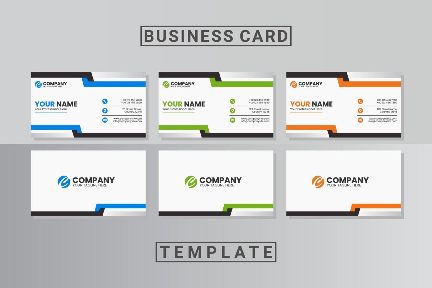 modern professional business card template vector