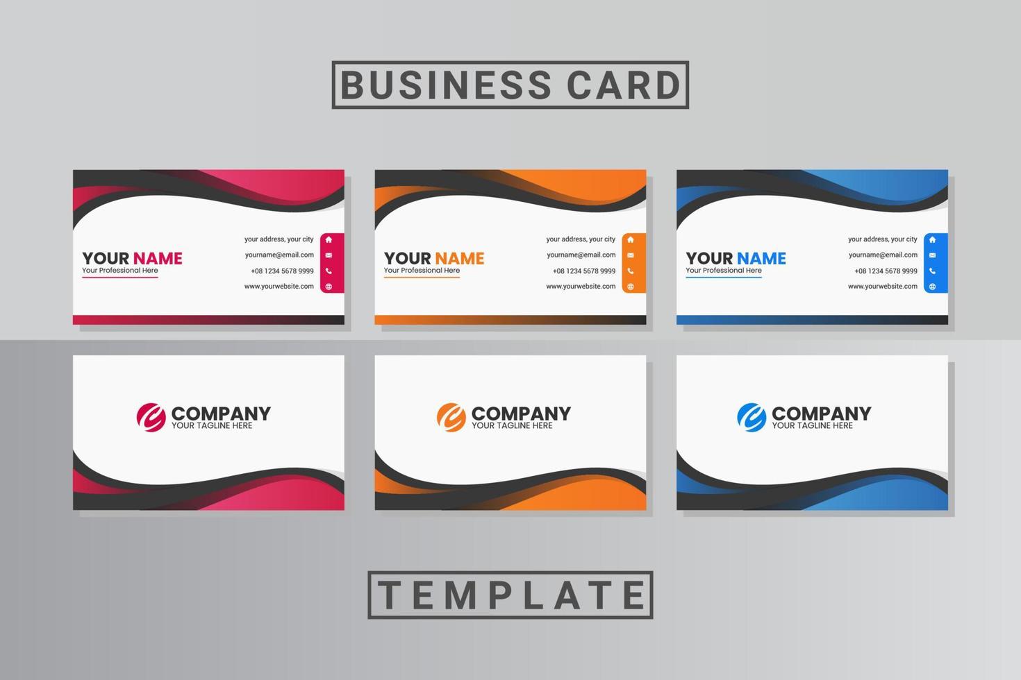 modern professional business card template vector