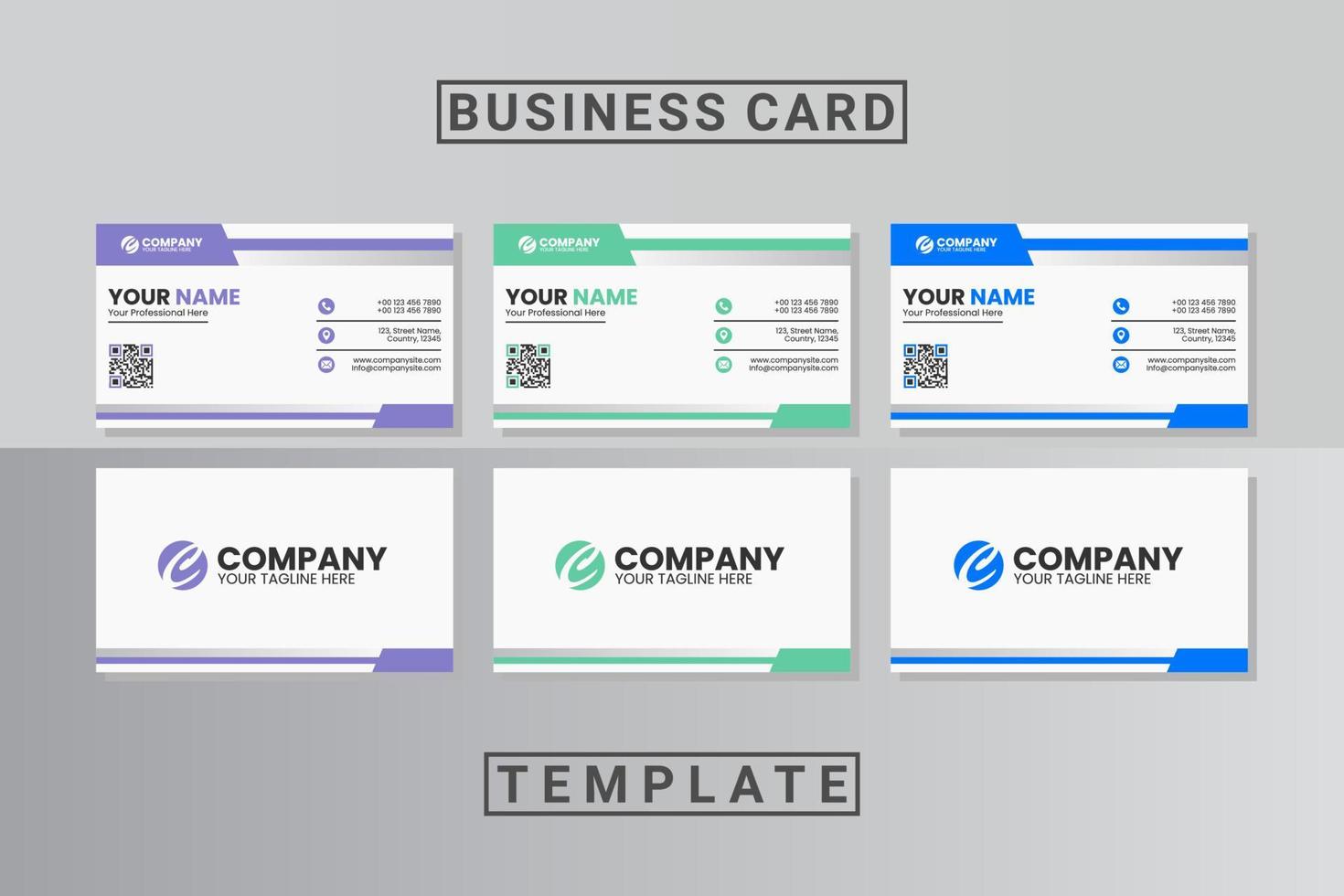 modern professional business card template vector