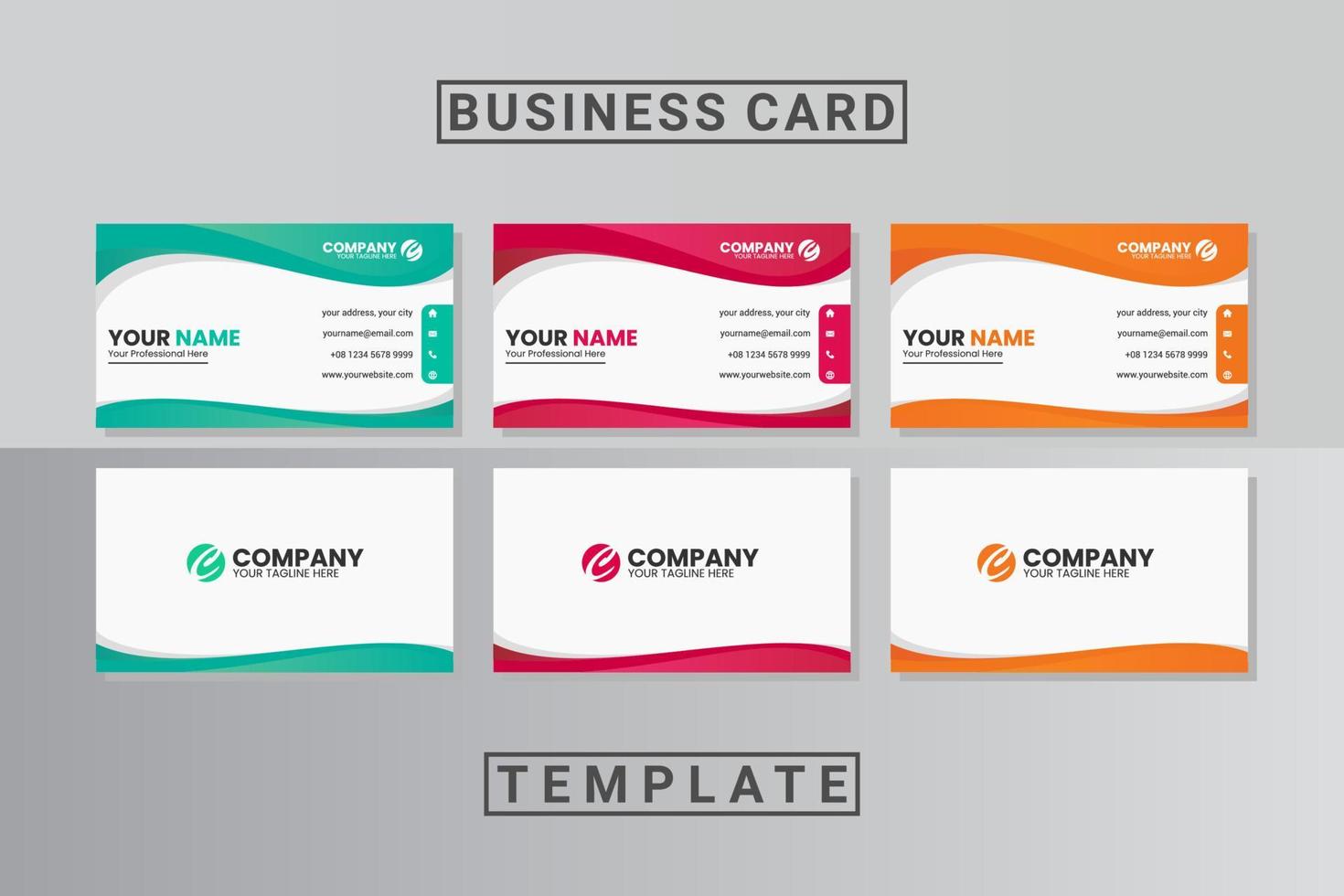 modern professional business card template vector