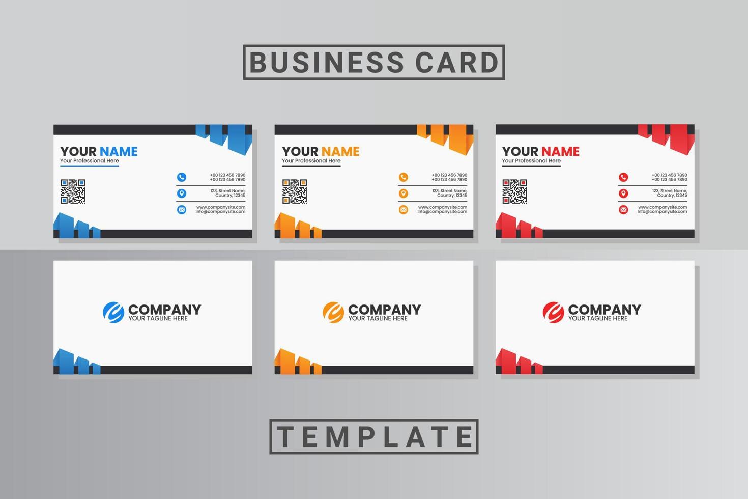 modern professional business card template vector