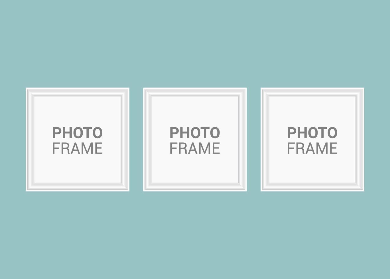 Vector photo frame design template