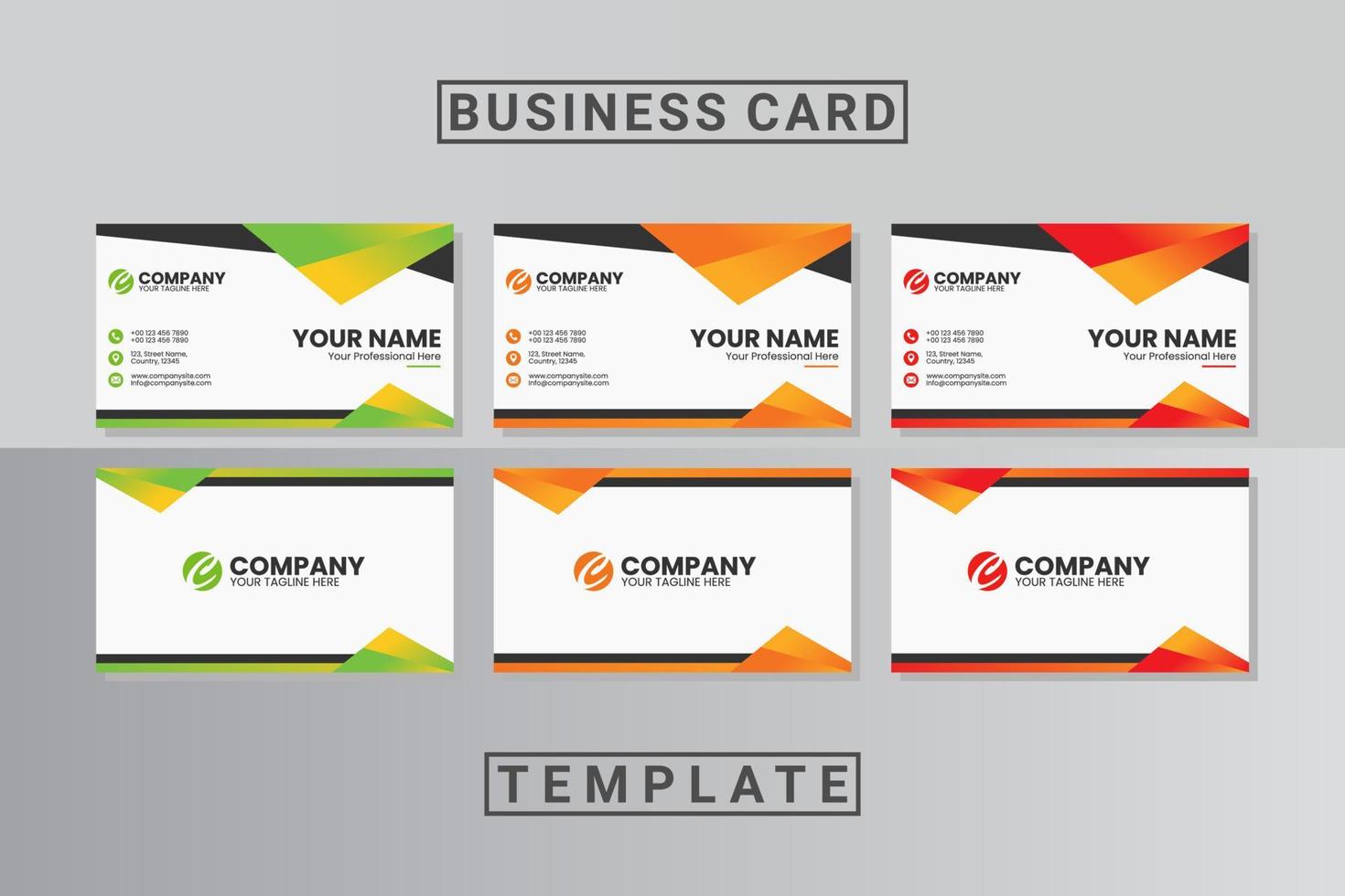 modern professional business card template vector