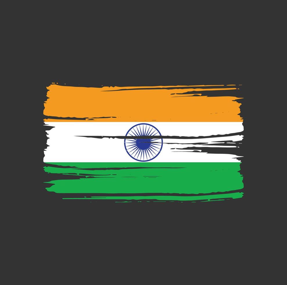 India Flag Brush. National Flag vector