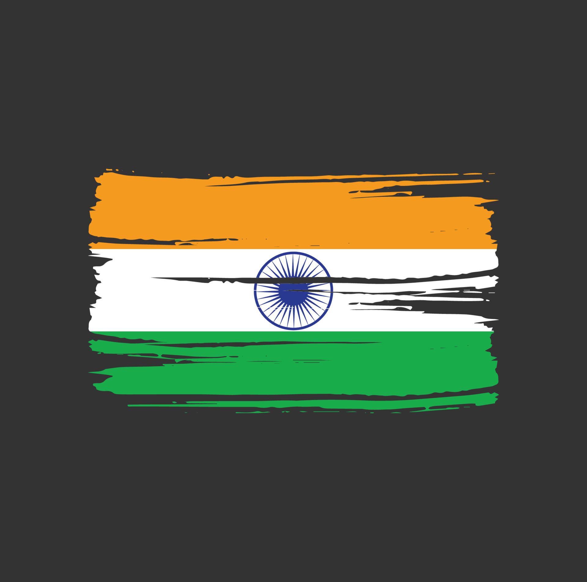 India Flag Brush. National Flag 6315417 Vector Art at Vecteezy