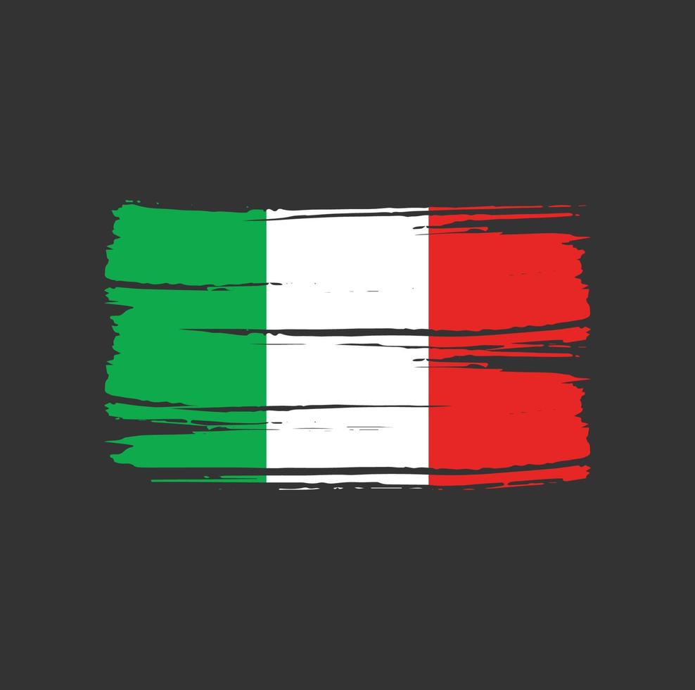 cepillo de bandera de italia. bandera nacional vector