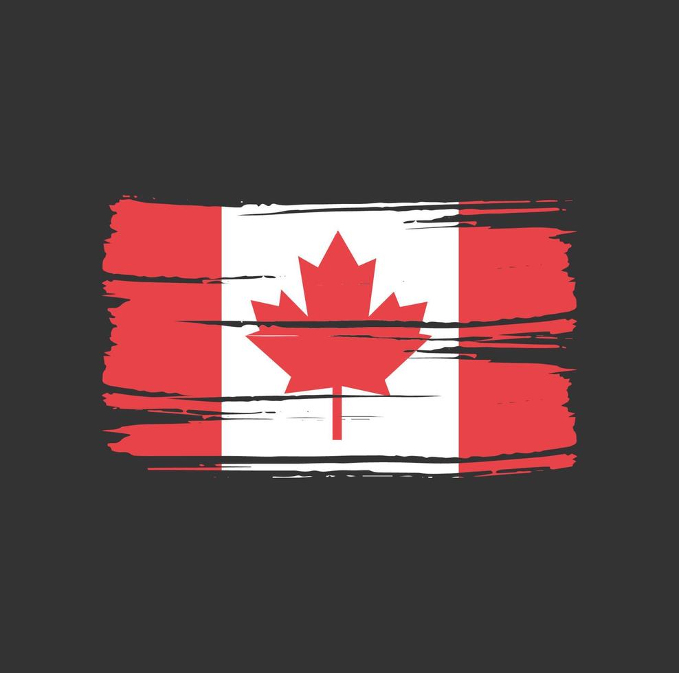 cepillo de la bandera de canadá. bandera nacional vector