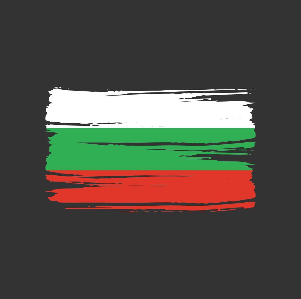 cepillo de bandera de bulgaria. bandera nacional vector