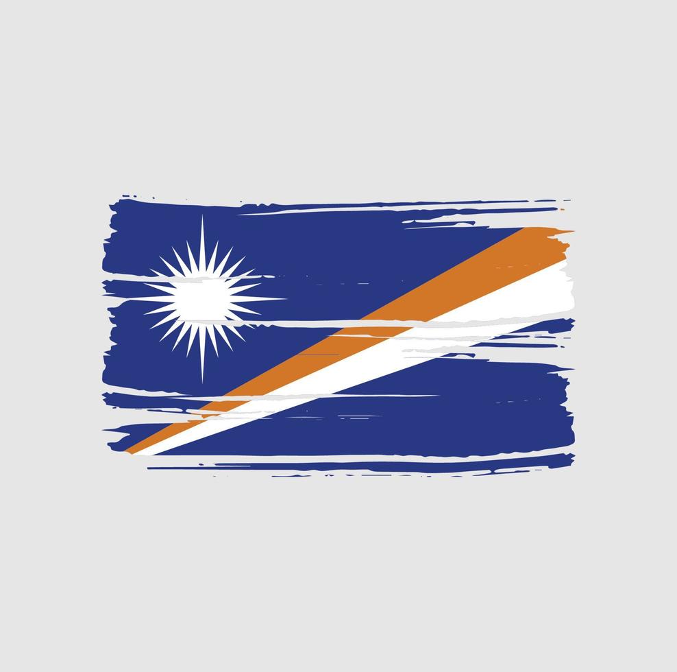 pincel de bandera de las islas marshall. bandera nacional vector